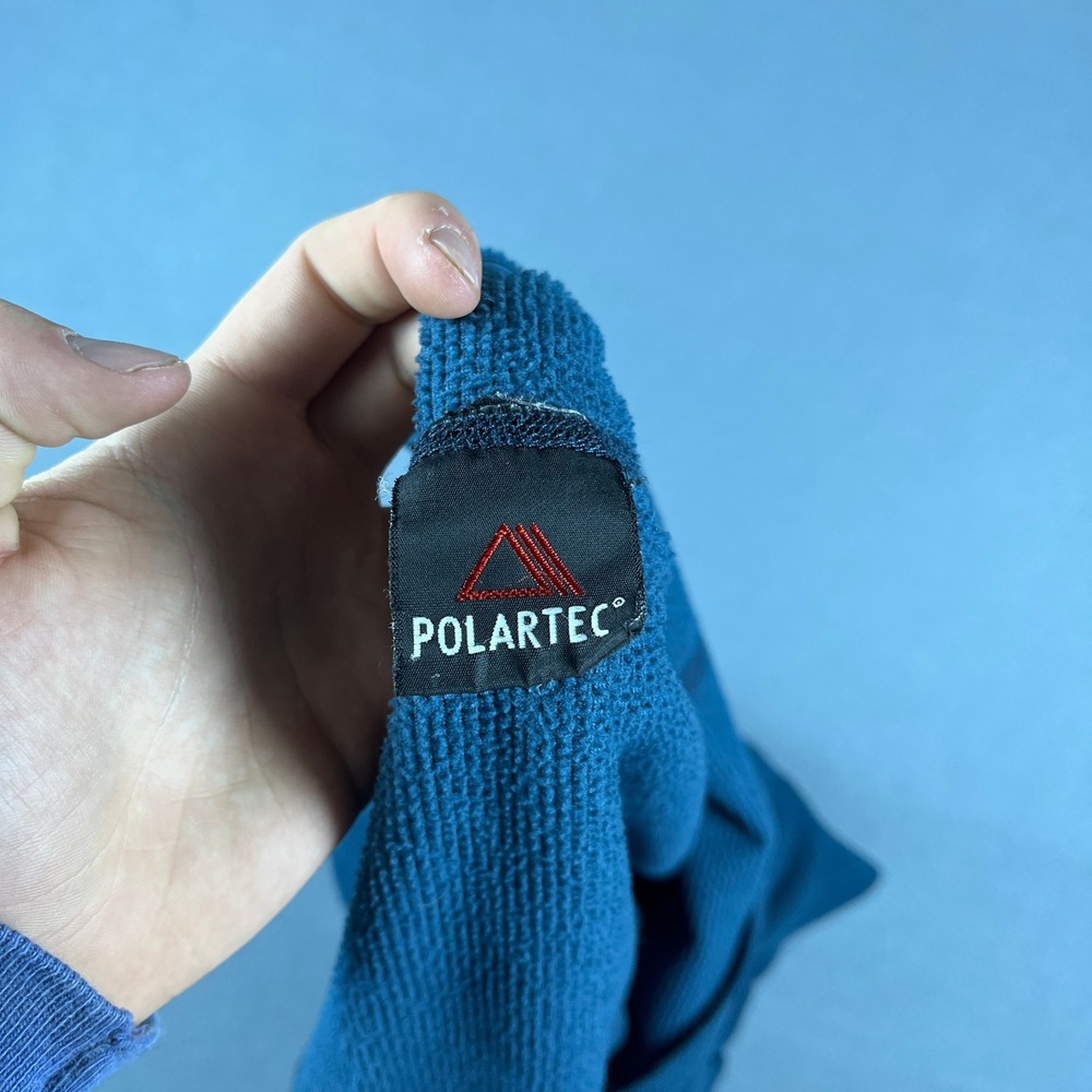 Arcteryx Polartec Waffle Grid Fleece Quarter Zip Pullover Teal Blue Womens Large - Picture 7 of 7